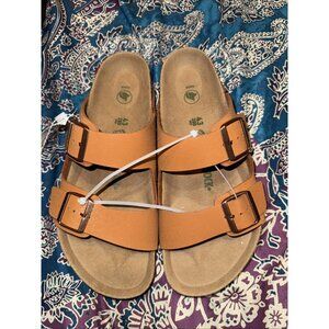 Birkenstock Arizona Tan Unisex Sandals Vegan Size 43 / US 10 Mens NEW No Box